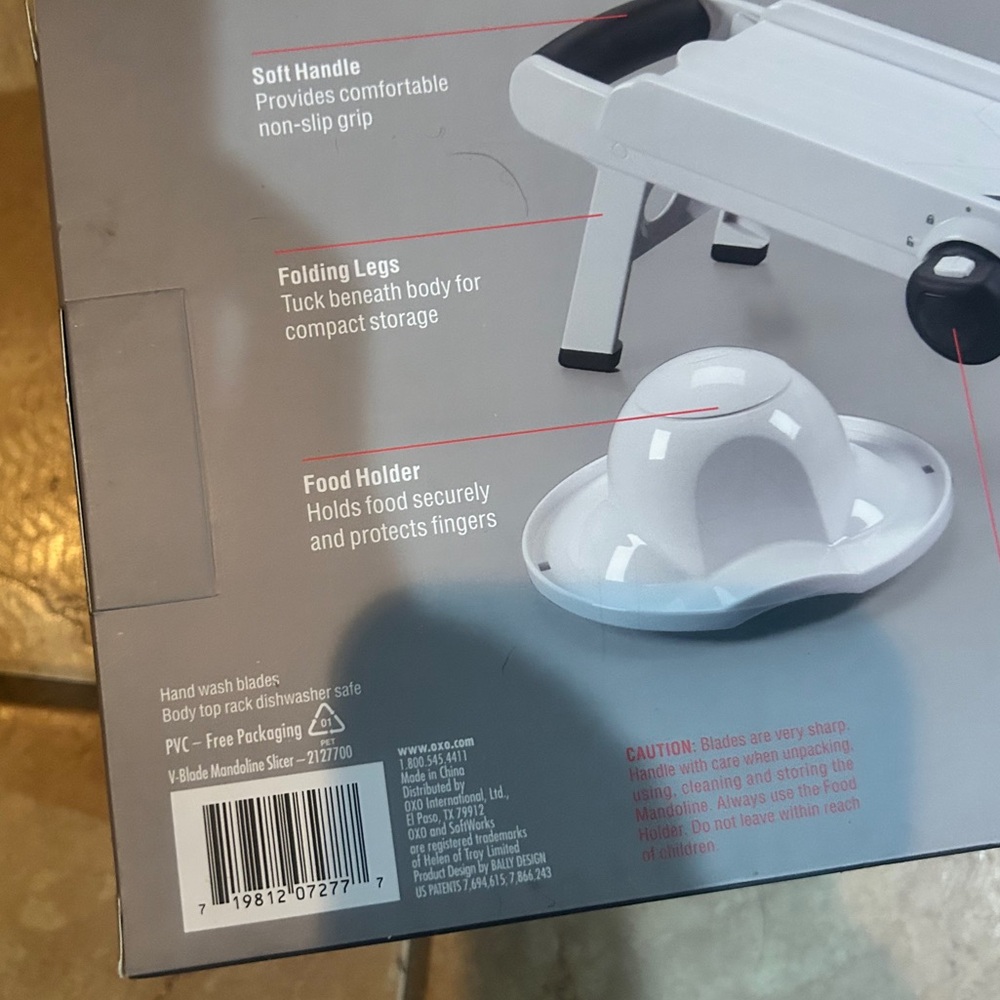 OXO SoftWorks V-Blade Mandoline Slicer NEW kitchen Gadget Adjustable size & cut - Picture 14 of 15